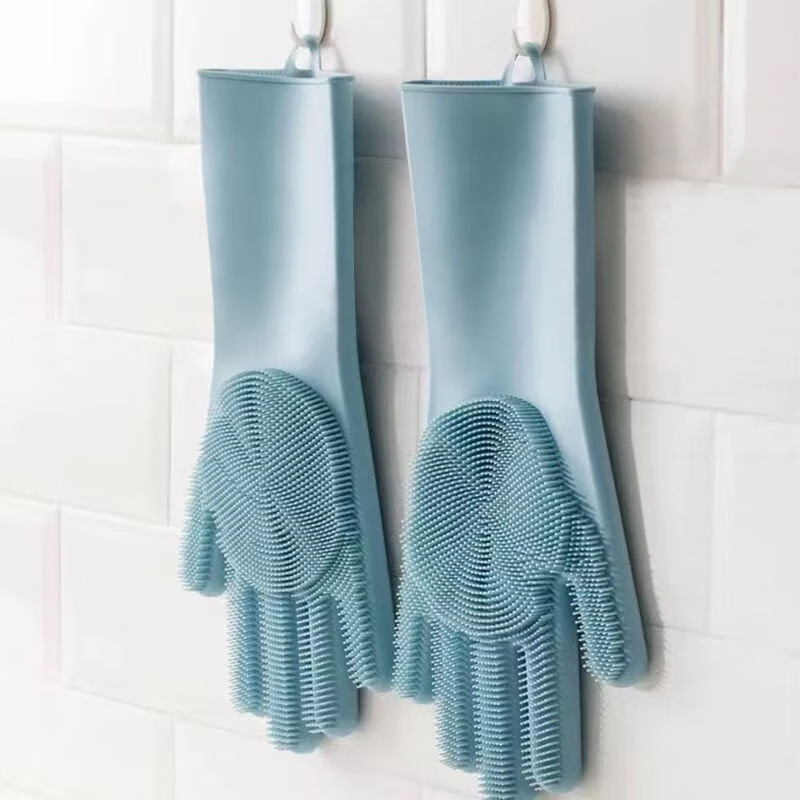 Dish Glove Rubber - Silikon Bulaşık Eldivenleri, Sihirli Banyo Eldivenleri