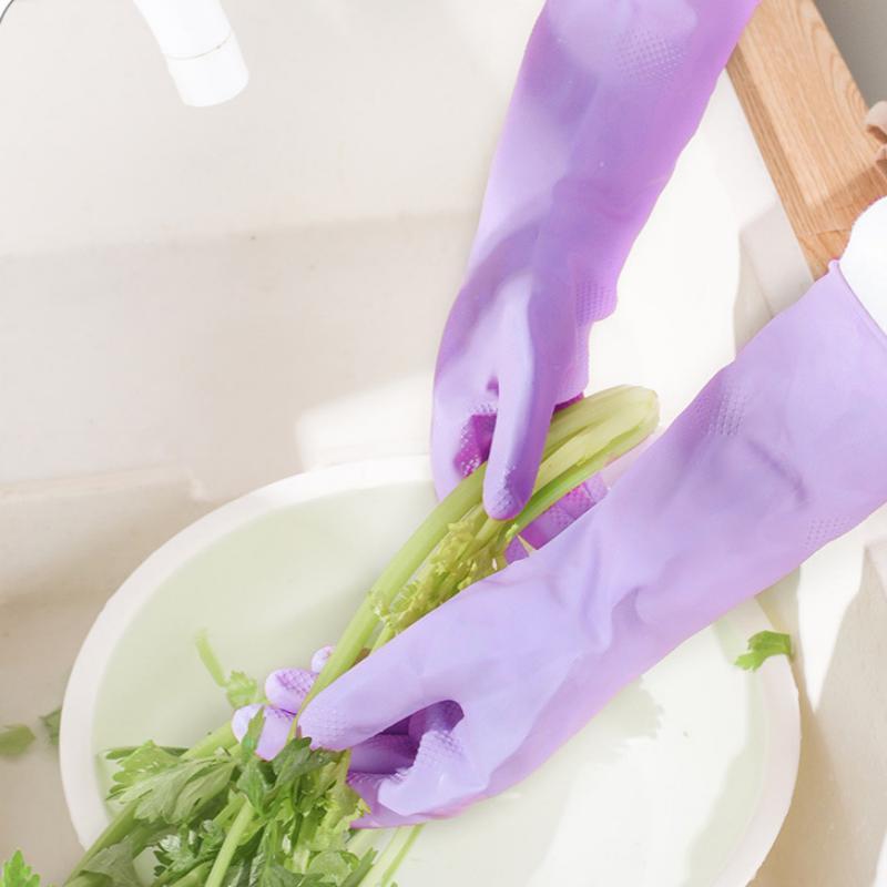 Dish Glove Rubber - 1 çift lateks ev temizlik eldivenleri