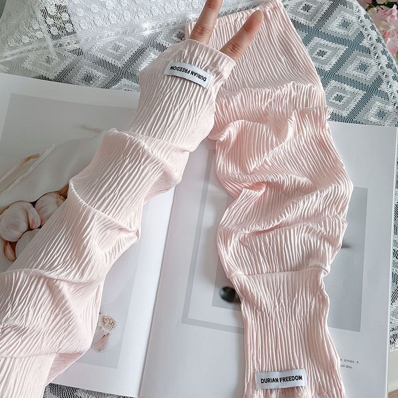 Fingerless Glove Knit - Yazlık Bol Buz İpeği UV Koruyucu