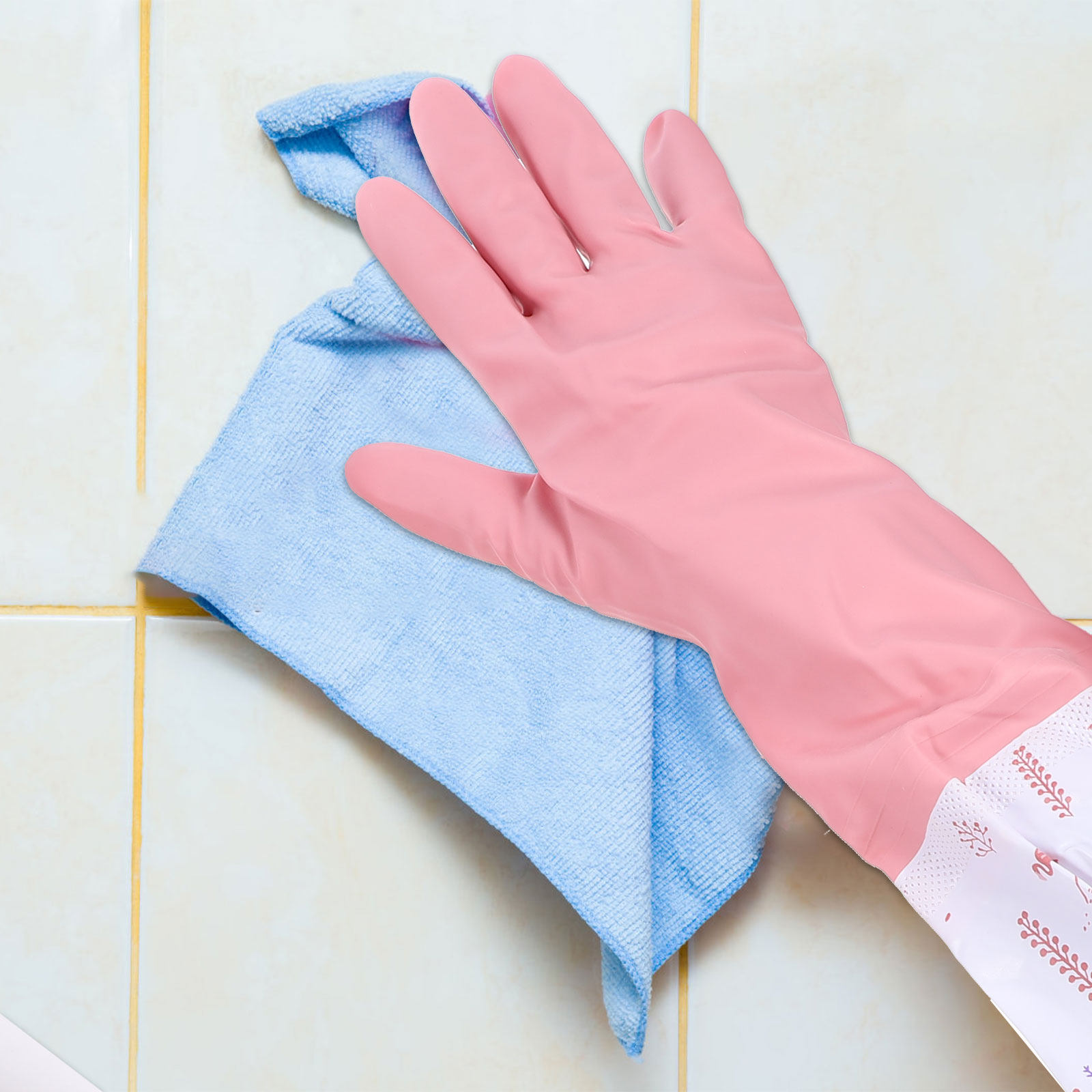 Dish Glove Rubber - 2 Çift Eldiven Temizlik Su Geçirmez