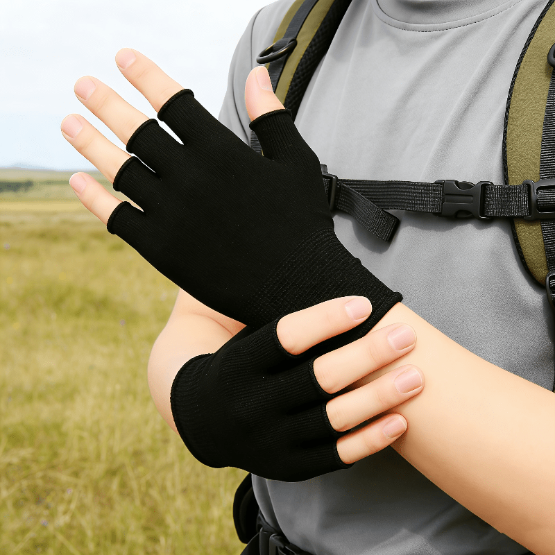 Siyah Örgü Yarım Parmak Eldive - Fingerless Glove Knit incelemesi ve fiyatı