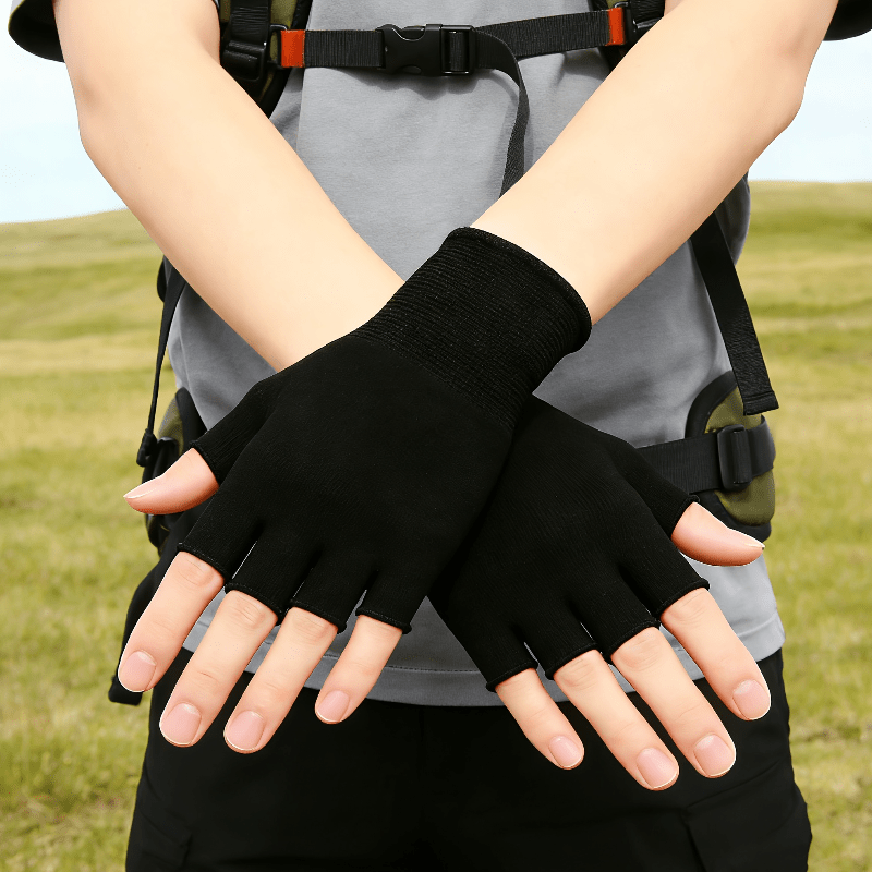 Siyah Örgü Yarım Parmak Eldive - Fingerless Glove Knit incelemesi ve fiyatı