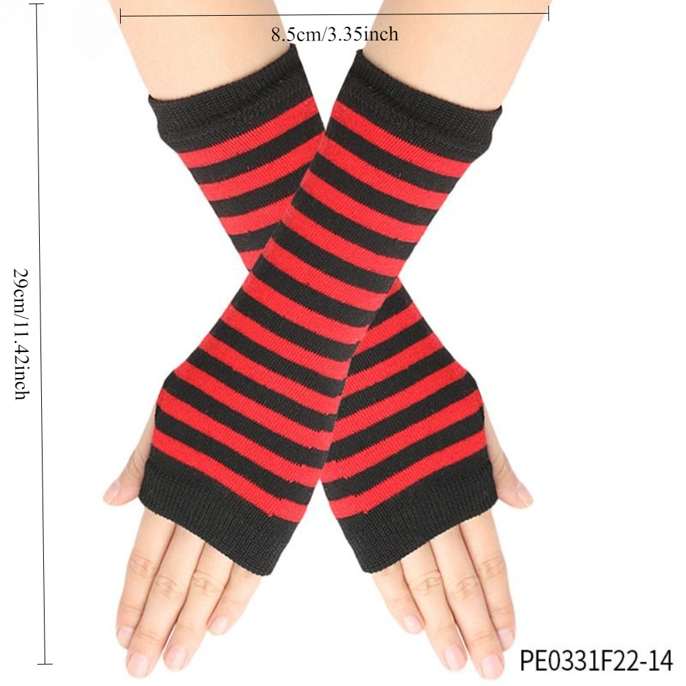 PESENAR Kırmızı Siyah Çizgili  - Fingerless Glove Knit incelemesi ve fiyatı