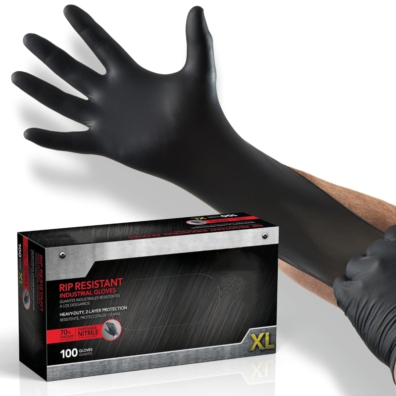 100 adet siyah nitril eldiven  - Nitrile Mechanic Glove incelemesi ve fiyatı
